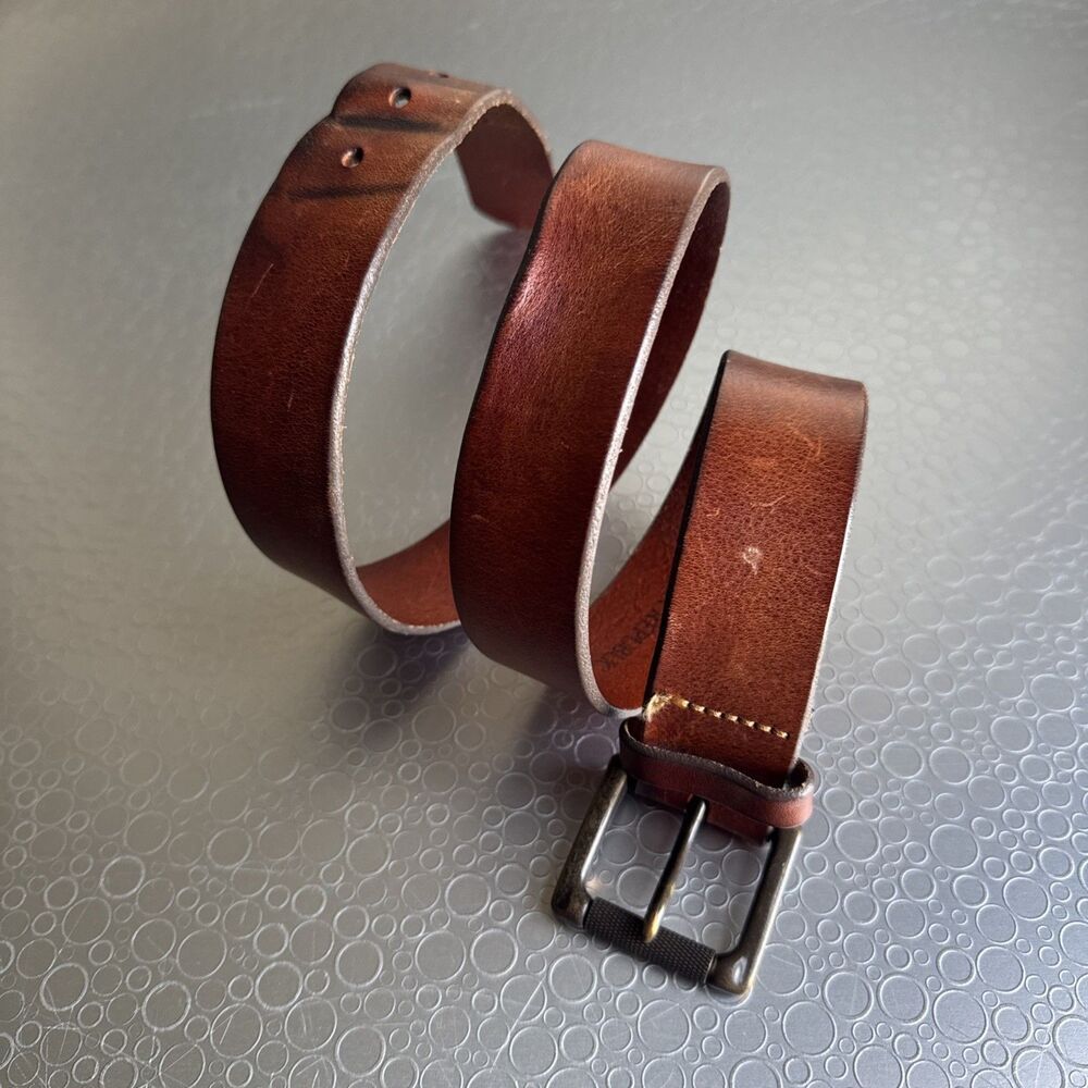 Vintage Banana Republic Leather Belt Made in USA Preppy Cabin Core Men - Size 34
